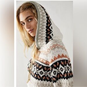 FP Movement by Free People Patterned Hooded Cardigan